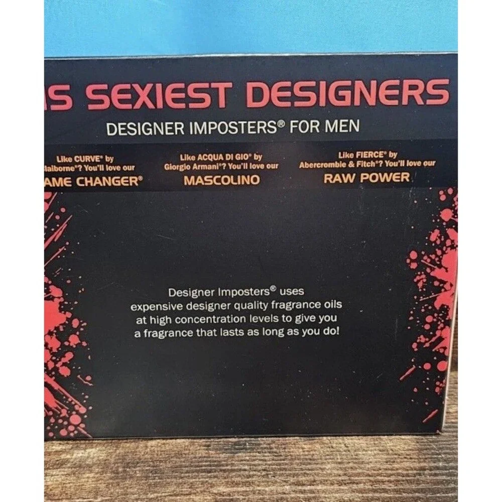 His Sexiest Designers Imposters 3pc Body Spray RAW POWER+MASCOLINO+GAME CHANGER